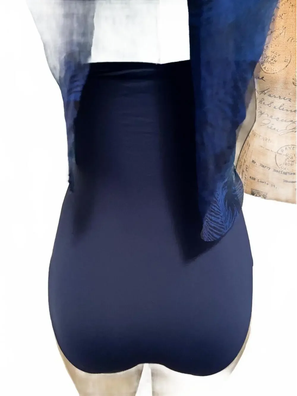 NWT Lauren Ralph Lauren Blue Ombre Tankini Swimsuit Top Size M